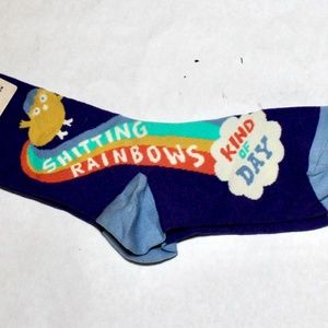 New Blue Q “Sh*tting Rainbows Kind of Day” Socks